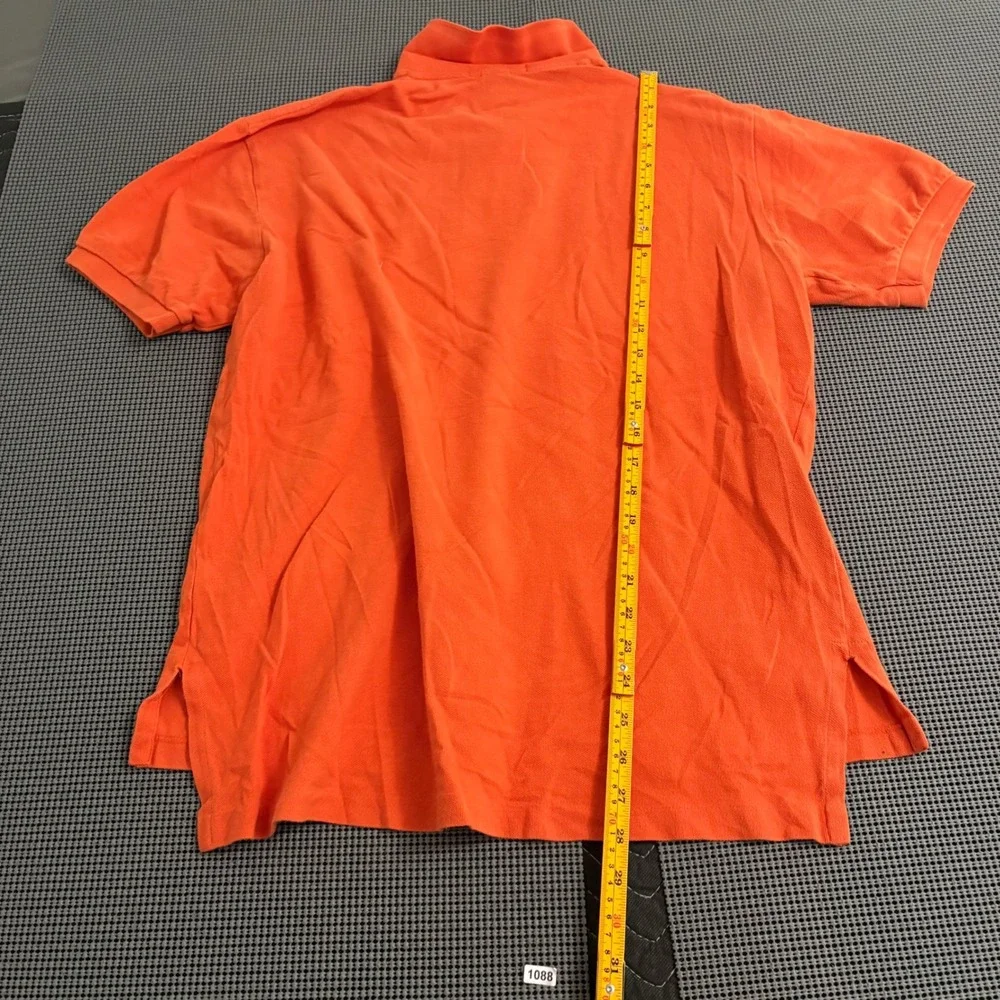Polo Ralph Lauren Mens Orange Short Sleeve Cotton Pique Polo Shirt Size L